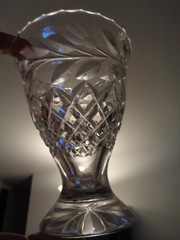 KOSTA BODA Rosa & Diamond FOOTED CRYSTAL GLASS SWEDEN