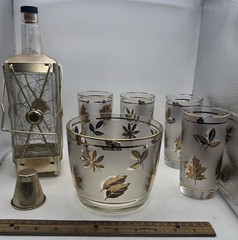 Libbey Hollywood Regency Highball 8 Glasses X 4 + Ice Tub & Swiss Music Bottle