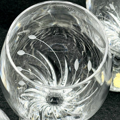 Fleurie Nachtmann Crystal Tulip Beer Glasses 6.75” W Germany Near MINT Set of 6