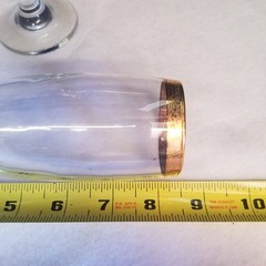 2 Lenox Autumn Wide Gold Band Crystal Champagne Flutes 2 piece Toasting Set MCM