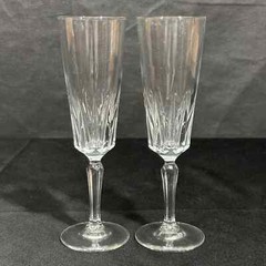 Cristal D’Arques-Durand Champagne Flutes 8″ Clear Glass Stemware