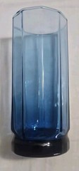 1 Anchor Hocking Essex Cobalt Blue Iced Tea 16 oz Water Glass Tumbler 10 sided