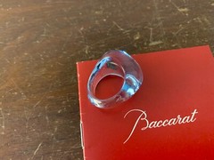 Sky Blue Pebble Ring In Baccarat Crystal Size 53