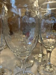 5 Libbey Chivalry Clear Whiskey Sour Glasses Set Textured Rock Sharpe Stemware