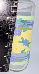 Set 6 Pfaltzgraff Summer Breeze 16 Oz Tumblers Glasses Blue Flowers Yellow Green