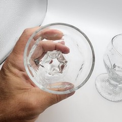 Libbey Chivalry Clear Rocks Footed Glasses Barware Set of 2- 8 oz Drinkware