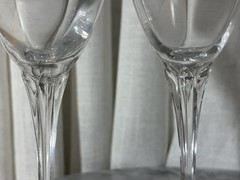 Vintage Gorham Andante Gold Trim White Wine Glasses 7 1/2″ Pair