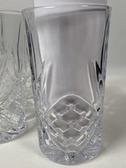 Dublin Highball Crystal Glasses Shannon by Godinger Set 4 Irish Barware Pinwheel