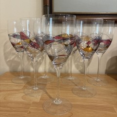 Milano Romania Stained Mosaic 10.5” Wine Glass – Set of 7