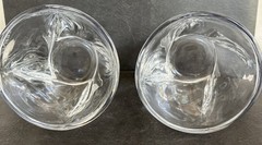 Mikasa “Motion” Twist Rocks Glasses, Set Of 2, 3.75” Tall, Great Cond., Sq. Base