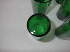 Vintage Anchor Hocking Forest Green Straight Tom Collins High Ball Tumblers NOS