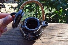 Artisan Japanese Style Teapot Wooden Handle Tea Cup Ceramic Home Drinkware