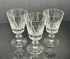 Val St. Lambert STATE OXFORD Crystal Water Goblet (s) LOT OF 3 Vintage Signed