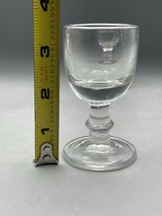 Antique EAPG Cordials Georgian Style Wafer Stem 19th C. Set Of 2