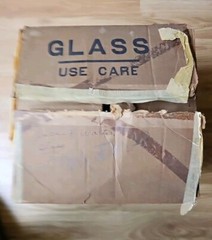 24 Vintage Federal Glass Tumblers Pink Roses Water Juice Cathy Rose Sabin In Box