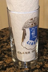 Toledo Ohio LIBBEY Closed High School Class of 1950 Reunion Drink Glass Souvenir