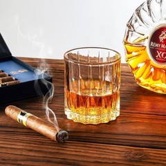 Hand Cut Glass Bohemian Style Crystal Whiskey Glasses 260ml/8oz-Luxury mens gift