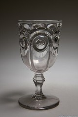 c 1868 LAWRENCE by New England Glass COLORLESS FLINT 6 5/8″ H Goblet
