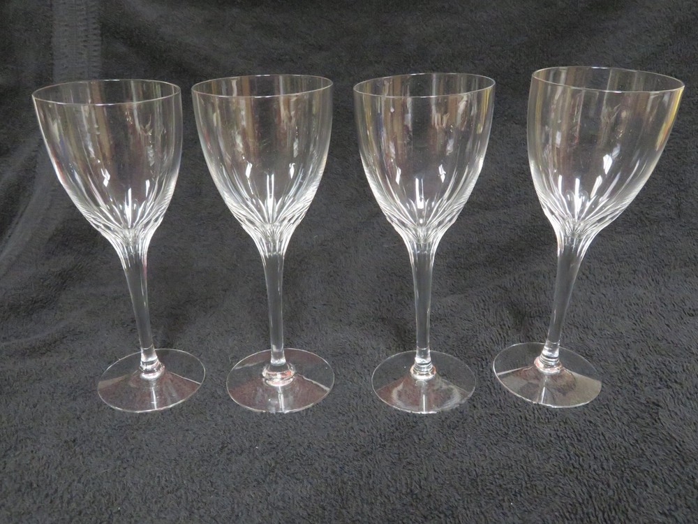 Set of Four 7 3/8” Claret Wine Goblets Glasses