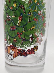 1980 NEW in Box 12.5 oz Christmas Tree Glasses Set 8 Anchor Beverage Ware 752