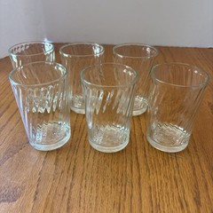 FEG68 Flat Bottom Tumbler By Federal Glass Optic Set Of 6