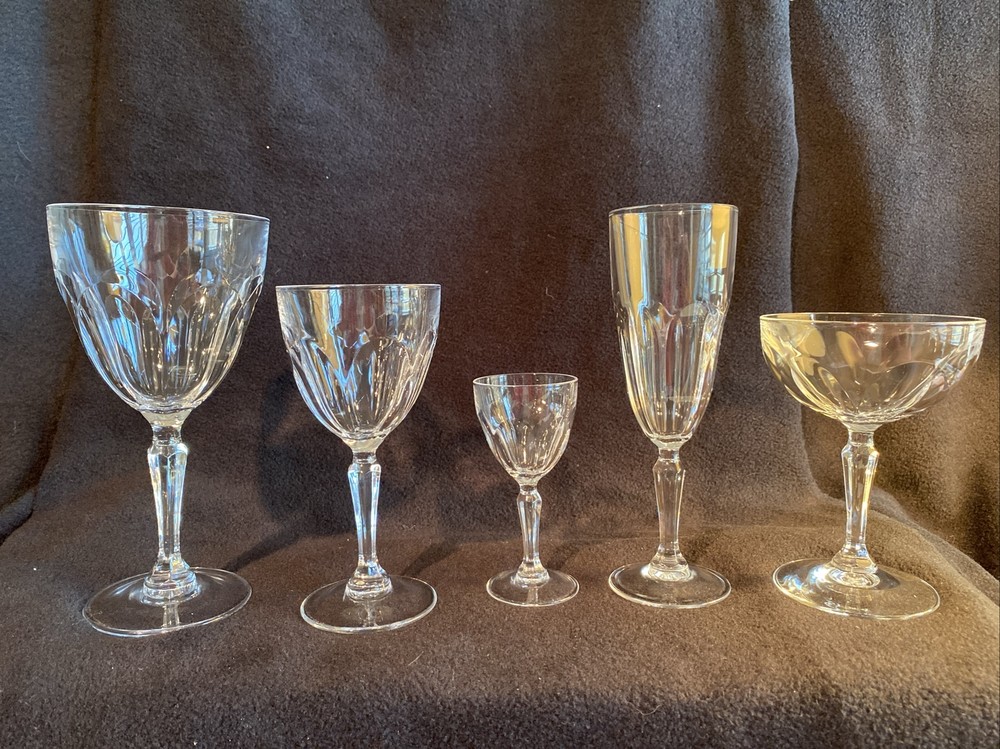 Cristal D’Arques-Durand Washington Glasses Wine Water Cordial Champagne Sherbert