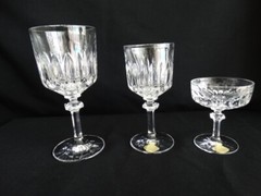 German Nachtmann Crystal Clear Cut Angelique 5 3/4″ Red Wine Stem Paper Tag EUC