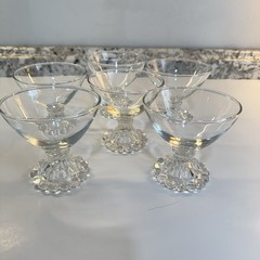 Set of 6, Anchor Hocking Berwick Boopie Champagne Sherbet Glasses Bubble 3.5”