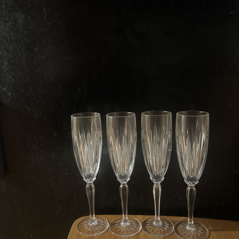 4 Vintage Baccarat Crystal Wine Glasses