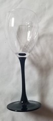 CRISTAL D’ARQUES-DURAND ASTRA (BLACK STEM) 7 7/8-inch WATER GOBLET EXCELLENT