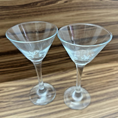 2 Grey Goose Vodka Triple Goose Logo Martini Glasses Tall Stem 7” Etched Glass