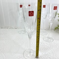 Set of 5 RCR Christalleria Italiana Disaronno Champagne Flute Glasses 9.25″