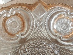 US Glass #15104 Victorian/Buzz Saw & Parenthesis Pitcher/Glasses/Bowl Set 1907