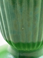 2 Vintage Old Fashioned Ribbed MILKSHAKE GLASS Retro MCM Yellow And Green