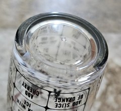1950’s Vintage Hazel Atlas Cocktail Drink Glass w/ Lid Recipes