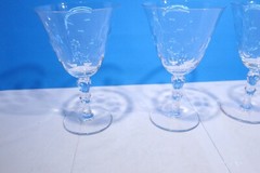 Lot Of 3 George & Martha Water Goblets By Nancy Prentiss