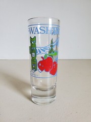 Vtg Washington Apple Double Shot Glass 4.25in