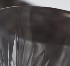 Gorham Full Lead Crystal Wine Glass Cherrywood Pattern 7.5″ Goblet West Germany