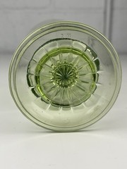 Martha Stewart Green Starburst Iced Tea Glass Beverage Water Goblet Stemmed