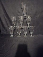 Fostoria Flared Iced Tea Water Glass Footed Tumblers Set Of 8