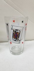 3 LUMINARC PLAYING CARDS GLASS TUMBLERS 5 3/4″