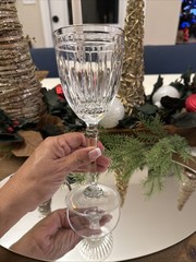 Stunning HANOVER CLEAR by Waterford Marquis Crystal Water Goblet 8 1/2″ tall New