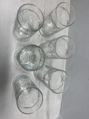 Vintage Corelle 14Oz 6 English Breakfast Pattern Glasses Blue Pink Flowers