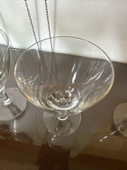 Vtg Skruf Sweden Encased Teardrop Stem Champagne/wine Glasses 6 Oz Set Of 7