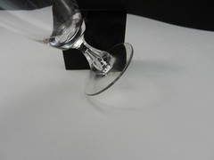 Tiffin Crystal Beaumont #17624 Footed Iced Tea Clr Air Drop Stem 6 5/8″ T c1960s