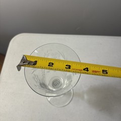 3 Vintage Danube Floral Leaf Wine Glasses