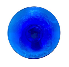 St George American Heritage Cobalt Blue Crystal Water Goblet 8″ T Discontinued