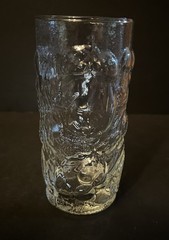 Vintage (6) Clear Fruit Tumblers – Cherries, Peaches, Strawberries 6” EUC
