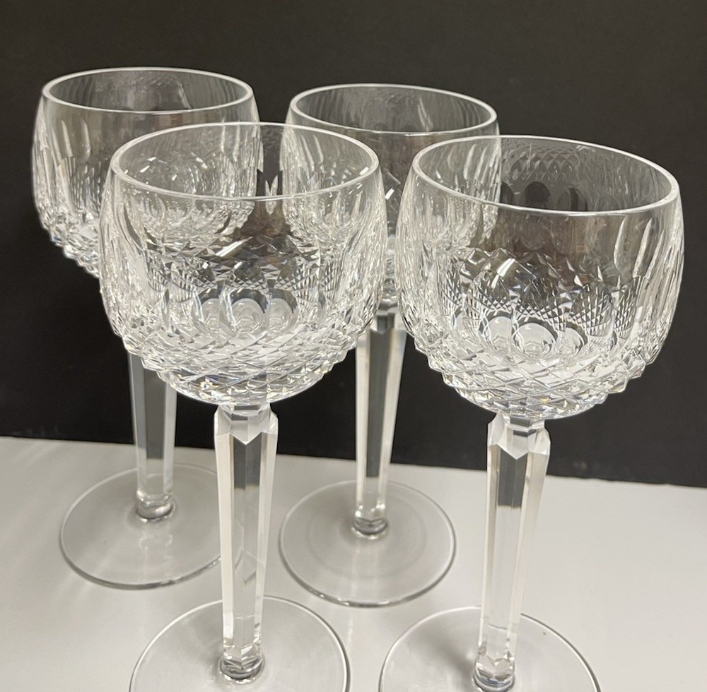 Waterford Crystal Colleen Hock Wine Glasses 7-3/8’’ Set of 4.