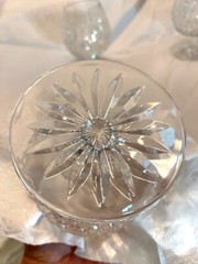 Waterford Crystal Ballybay Balloon Brandy Snifter Glass Footed Retired Set 4 VTG